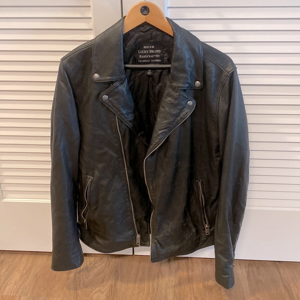 COPY - Men’s Lucky Brand Black Moto Leather Jacket